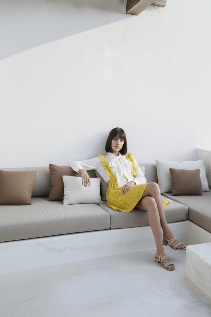 Daisy May Eyelet Pinofore - LUMIÈRE COLLECTION