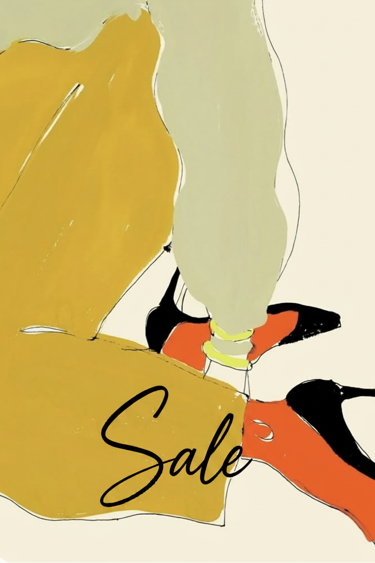 Sale Illustration with Script Text
